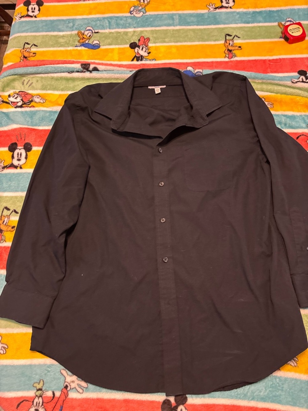 croft & barrow Men's Black Long-Sleeve Dress Shirt